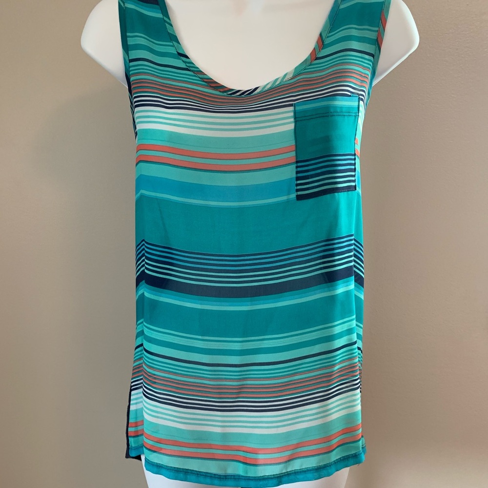 Maurices Striped Cut Out Tank Top
